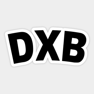 DXB Black Bold Sticker